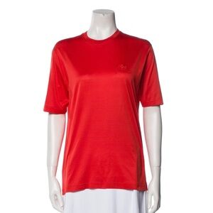 Hermes Paris red-orange elephant logo tee